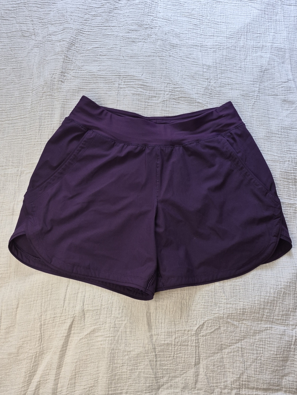 Lands' End Women's 5" Quick Dry Board Shorts, Size 10, Purple